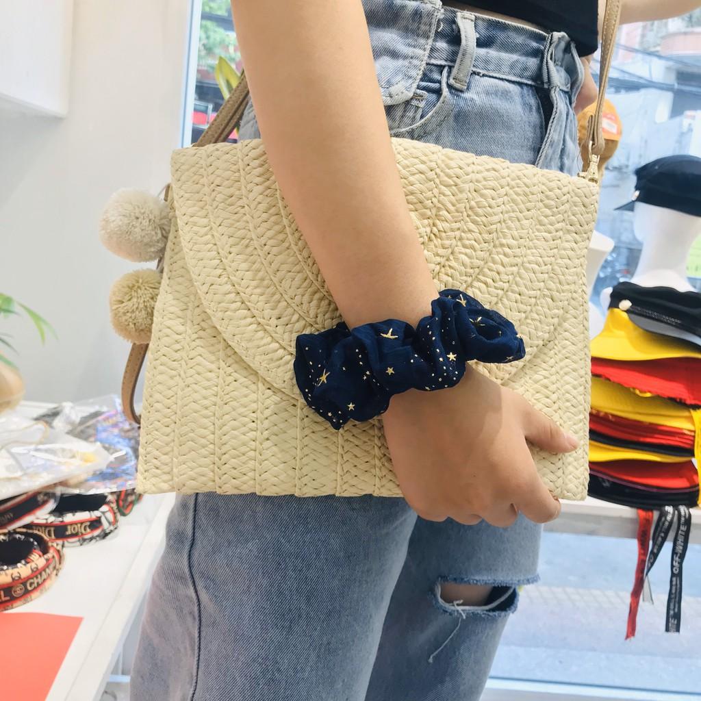 Cột Tóc, Dây Cột SCRUNCHIES Ngôi Sao Nhiều Màu - Mã DT002