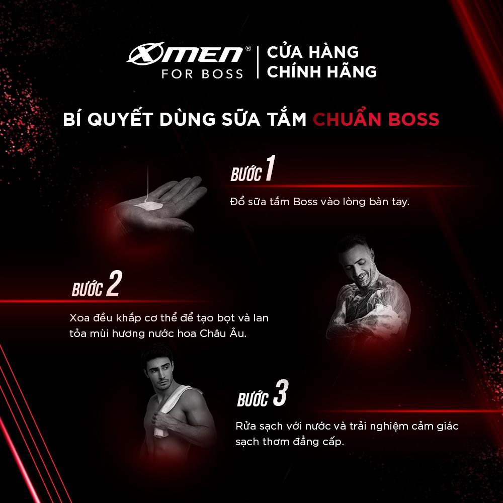 Sữa tắm nước hoa X-Men For Boss Intense 650g - Mùi hương trầm đầy nội lực