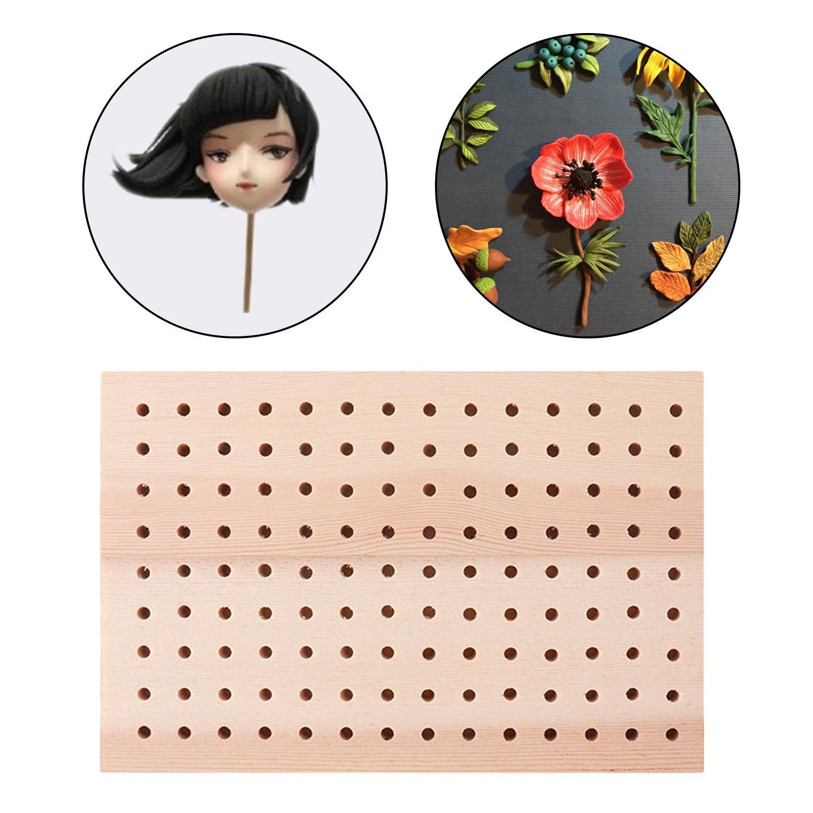 Wooden Plug Board Pottery Sculpture Tools Stand Holder DIY Clay