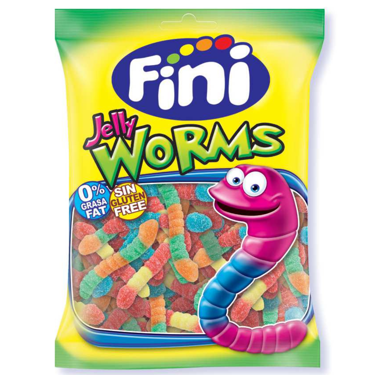 Kẹo dẻo Fini Jelly Worms Sâu chua 90g Vị Trái Cây