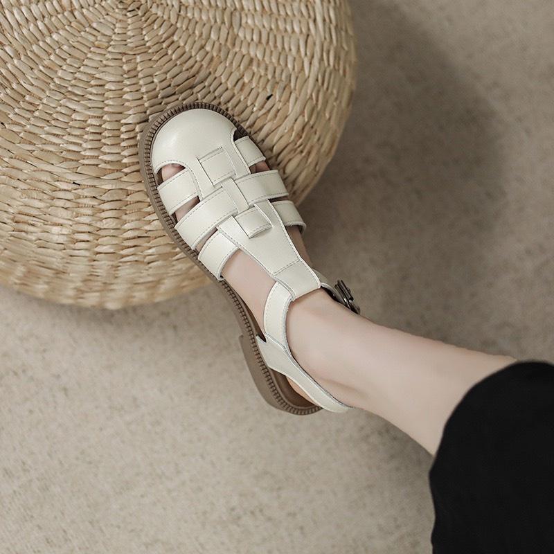 Sandal Dép Quai Hậu Rọ Đan Dây Chiến Binh Đi Học Đi Làm Style Hàn Quốc G065