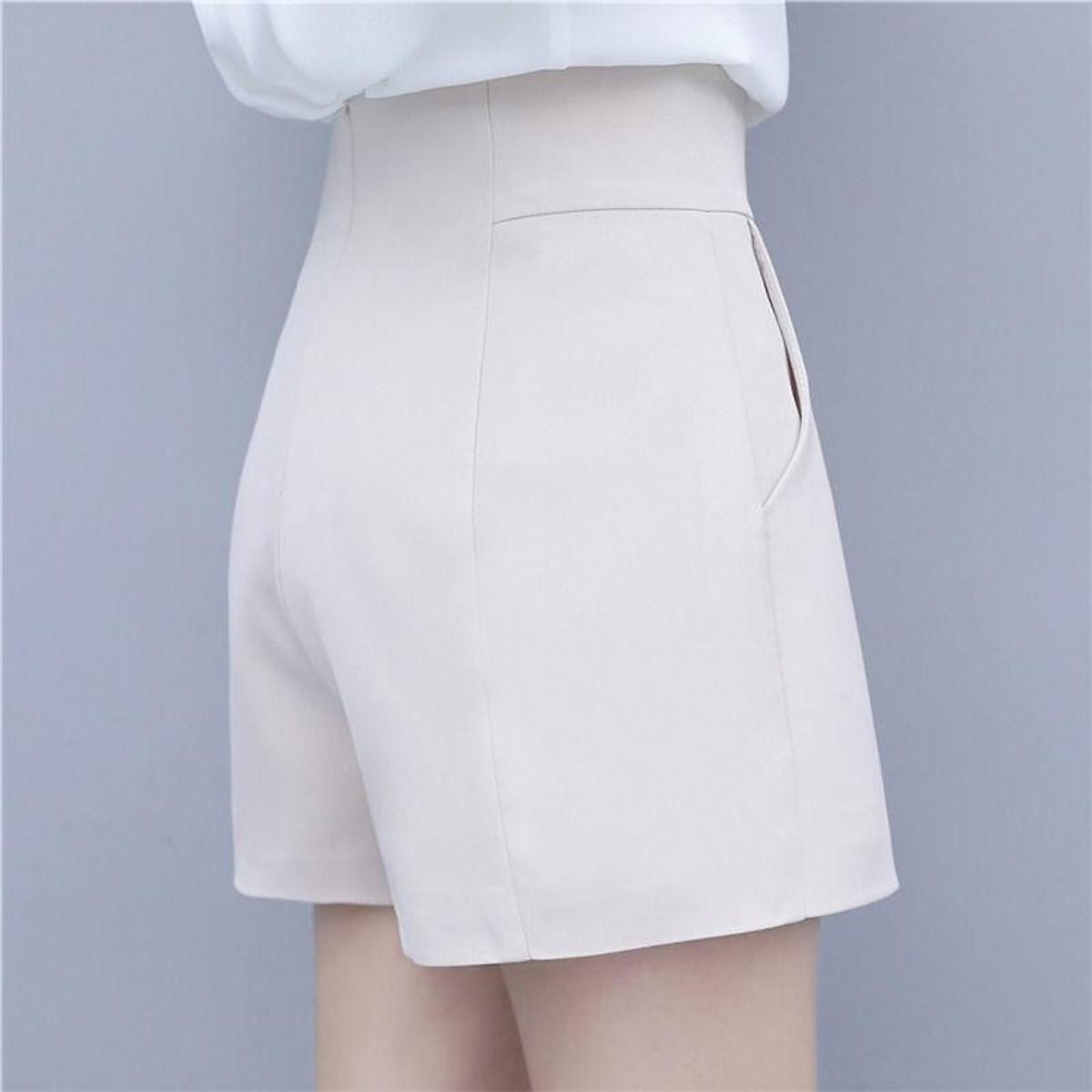 Quần short đùi nữ cạp cao, quần sooc nữ đi chơi đẹp thời trang phong cách trẻ trung, năng động chất tuyết mưa, aloha