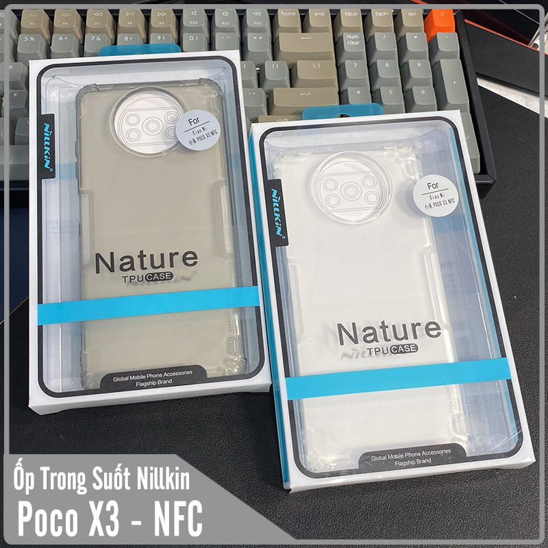 Ốp lưng cho Xiaomi Poco X3 NFC TPU trong suốt Nillkin NATURE - Hàng nhập khẩu