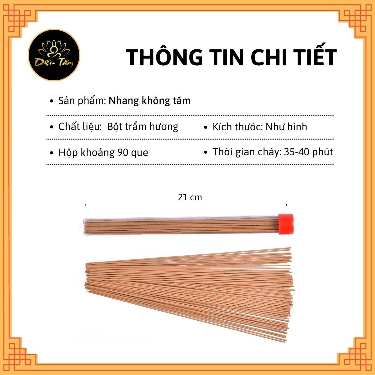 Nhang Trầm Hương Không Tăm Tự Nhiên đồ thờ cúng ban thờ, ban thần tài phong thủy shop Diệu Tâm