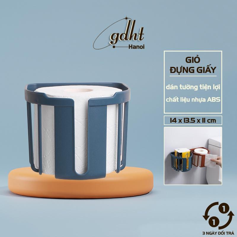 Giỏ nhựa đựng giấy vệ sinh dán tường không cần khoan đục
