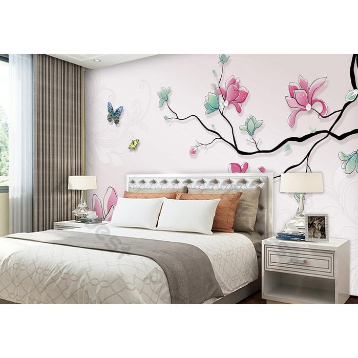Hoa thủy tiên nổi bật, tranh dán tường 3d hiện đại MS686642