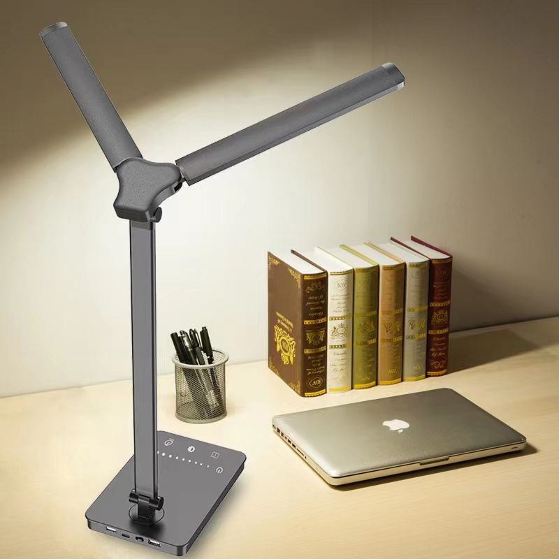 Đèn Bàn Học Led Đọc Sách Làm Việc Học Tập Bảo Vệ Mắt Chống Cận - 2 Trục Đèn Chiếu Sáng - Gấp Gọn Tiện Lợi 