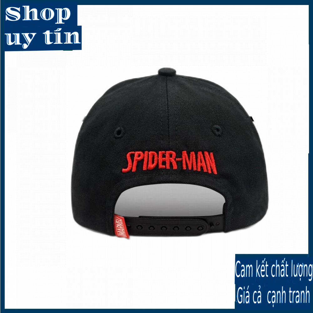 Freeship - MŨ NÓN KẾT LƯỠI TRAI SNAPBACK TRẺ EM SPIDERMAN THÊU NỔI HỌA TIẾT NHỆN ĐỎ ĐEN CAO CẤP