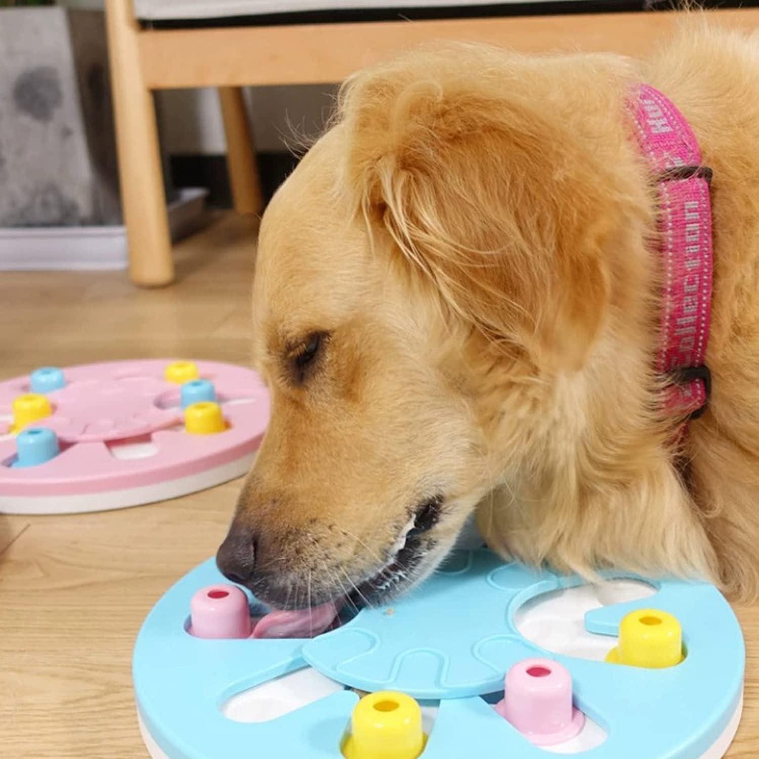 Dog Puzzle Đồ chơi cho chó ăn chậm, Đồ chơi cho chó ăn thức ăn cho chó con, Đồ chơi xếp hình cho chó tương tác Huấn luyện chó cải thiện IQ Puzzle Dog Bowl