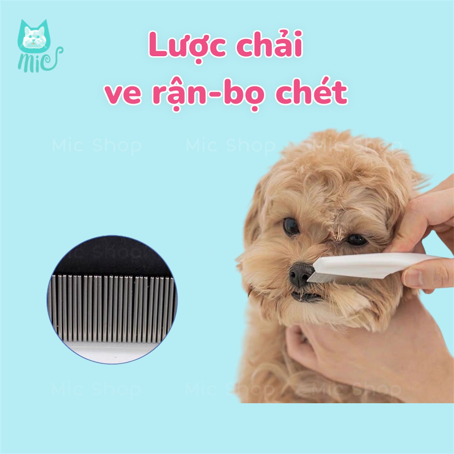 Lược chải ve rận, bọ chét cho thú cưng