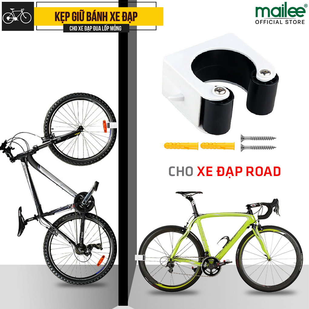 Kẹp Giữ Bánh Xe Đạp Treo Xe Lên Tường Tiện Lợi Giữ Dọc Xe Đạp Đua và Xe Đạp MTB Giúp Sắp Xếp Xe Gọn Gàng MaiLee