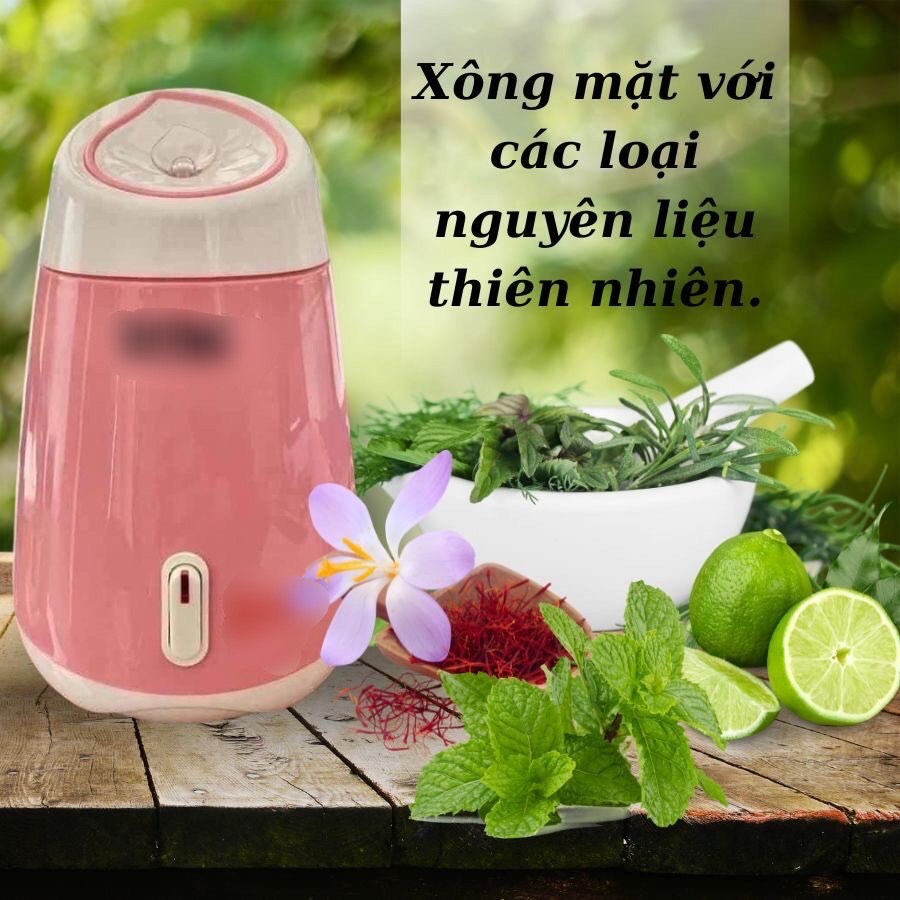 Dụng cụ làm đẹp - Máy xông da mặt hoa quả tươi tự động 2 in 1- Máy xông hơi mặt thảo dược
