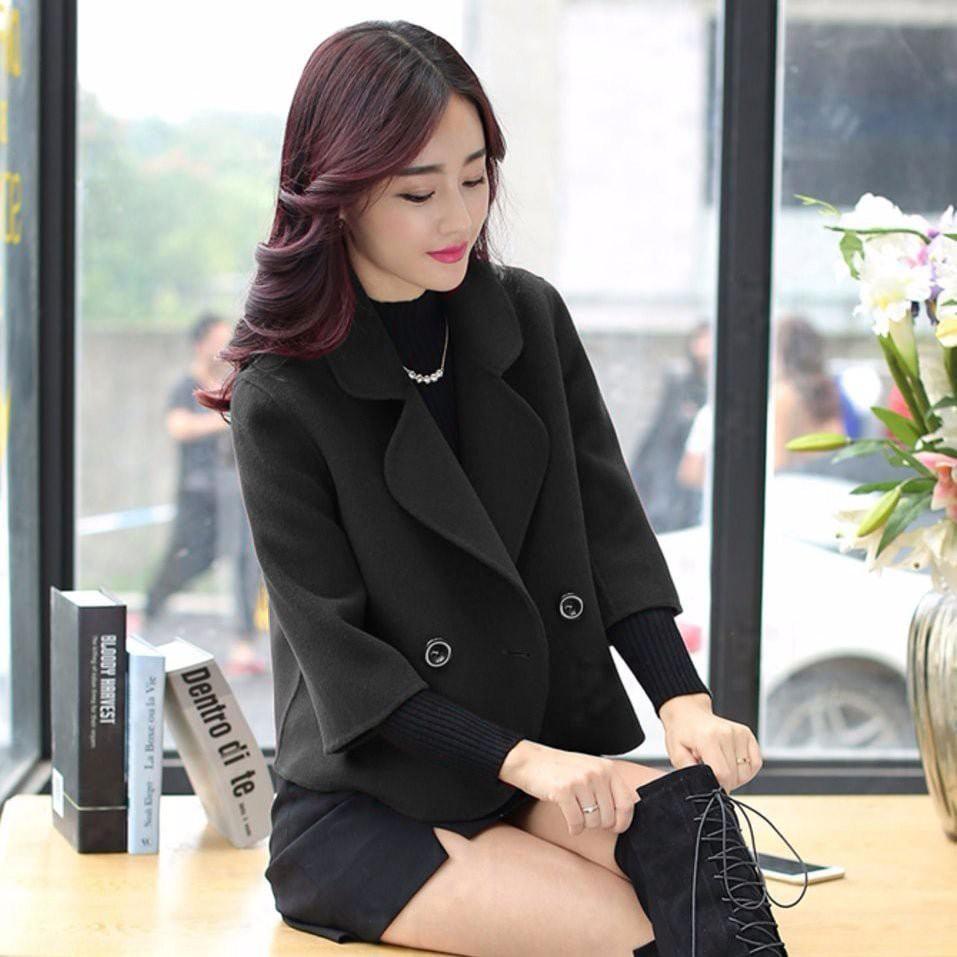 Áo dạ nữ - kiểu dáng tay lỡ, trẻ trung, dễ mix đồ