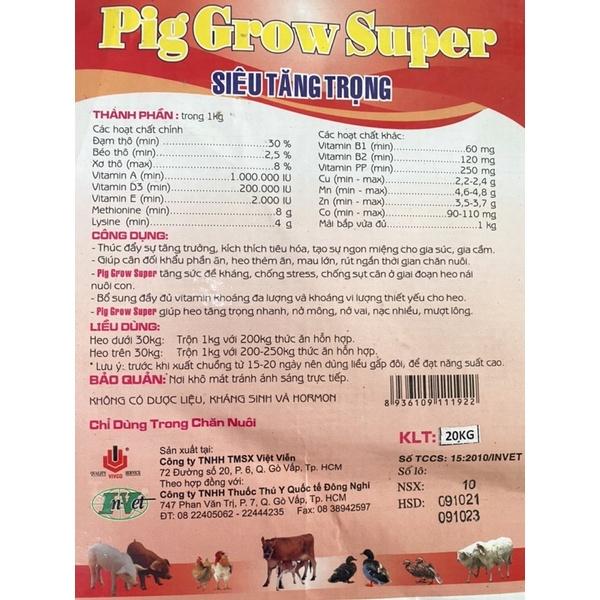 [THÚ Y] 1 bao PIGGROW SUPER siêu tăng trọng 20kg