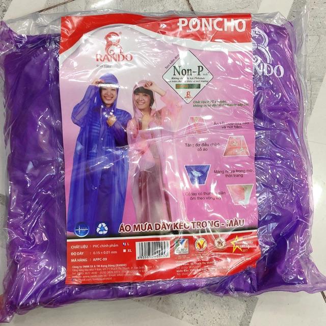 Áo mưa dây kéo trong màu Rando