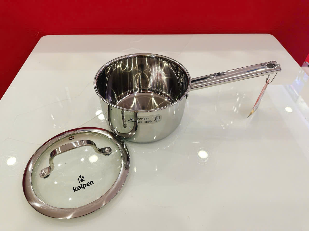 Quánh inox 3 lớp liền khối Kalpen Emer EM16 size 16cm - Hàng Đức, bảo hành 30 năm