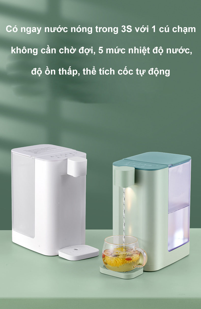 Bình Đun Nước Nóng Siêu Tốc Sau 3S Thông Minh, 5 Chế Độ RULAX - Hàng Chính Hãng