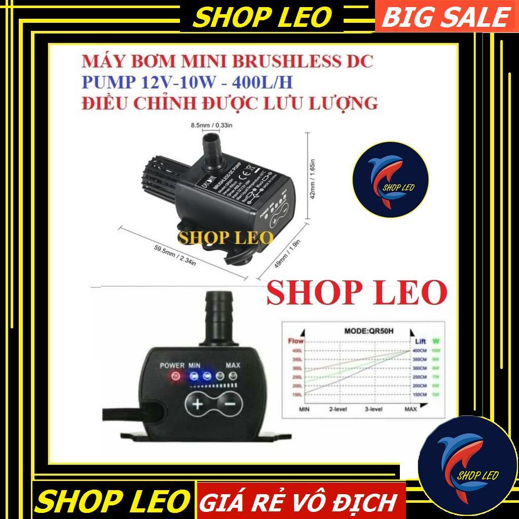 BƠM MINI 12V-10W ĐIỀU CHỈNH ĐƯỢC LƯU LƯỢNG- BƠM CHÌM KHÔNG CHỔI THAN - Phụ kiện cá cảnh - shopleo