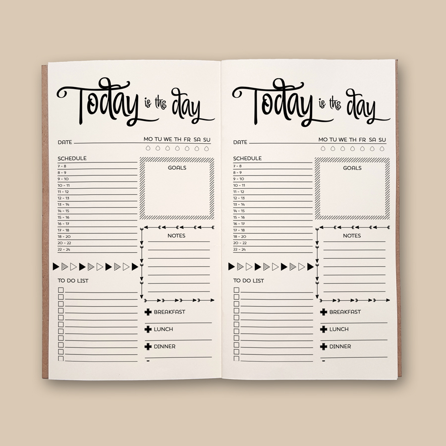 Sổ tay Planner &quot;Vui Mỗi Ngày&quot; bìa cứng in họa tiết 21x11 cm to-do list, check list, thời gian biểu, nhắc việc ngày