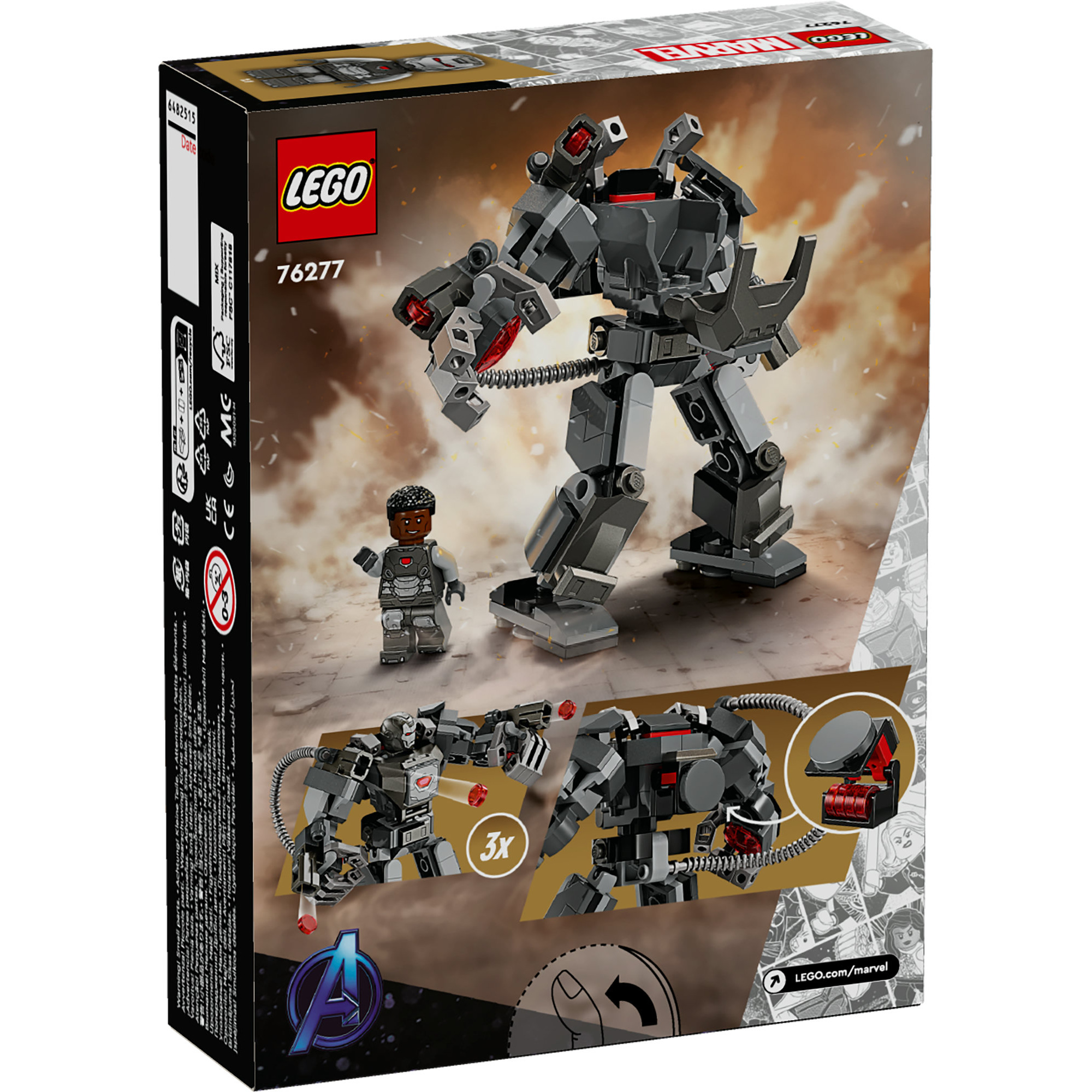 LEGO SUPERHEROES 76277 Đồ chơi lắp ráp Chiến giáp War Machine (154 chi tiết)