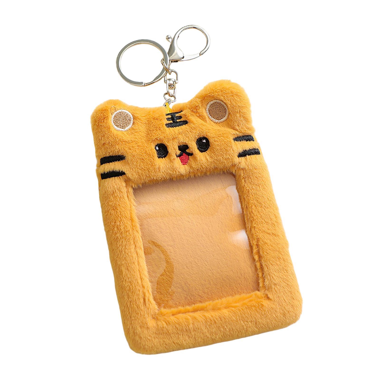 Plush Photocard Holder Photocard Holder Plush Keychain Holder for Game Cards Football Cards