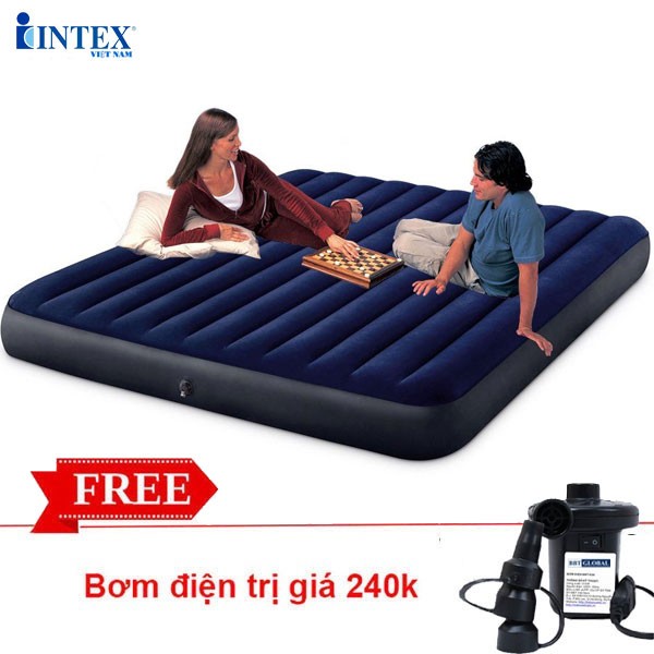 Đệm hơi đôi 137*191*22 mã 68758 tặng kèm bơm máy