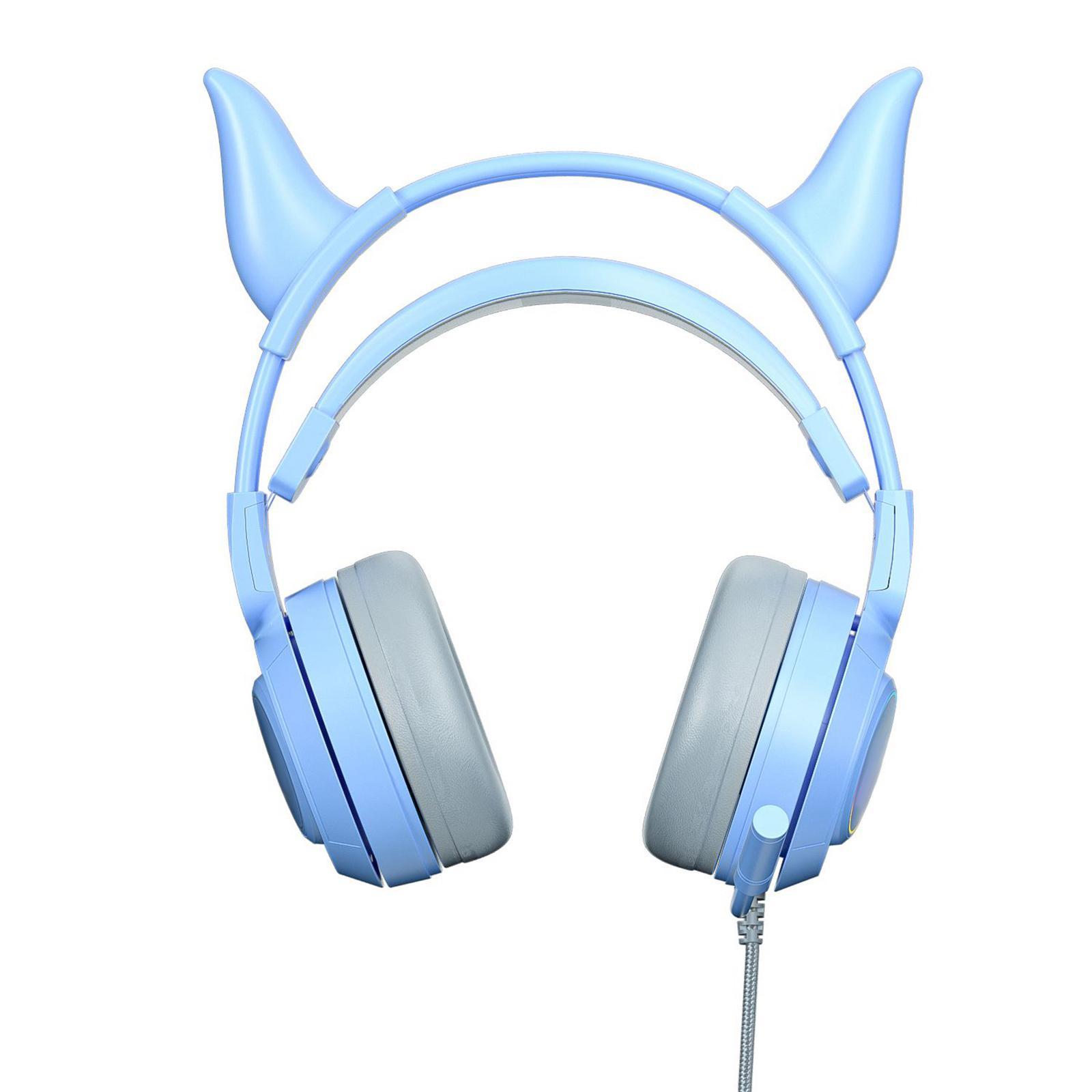 Wired Gaming Headset, Lighting with Ear Headphones for Laptop Desktop