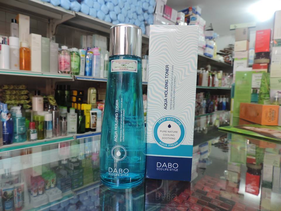 Nước Hoa Hồng Dabo Aqua Holding Toner Trắng Hồng Hàn Quốc 150ml Tặng Móc khoá