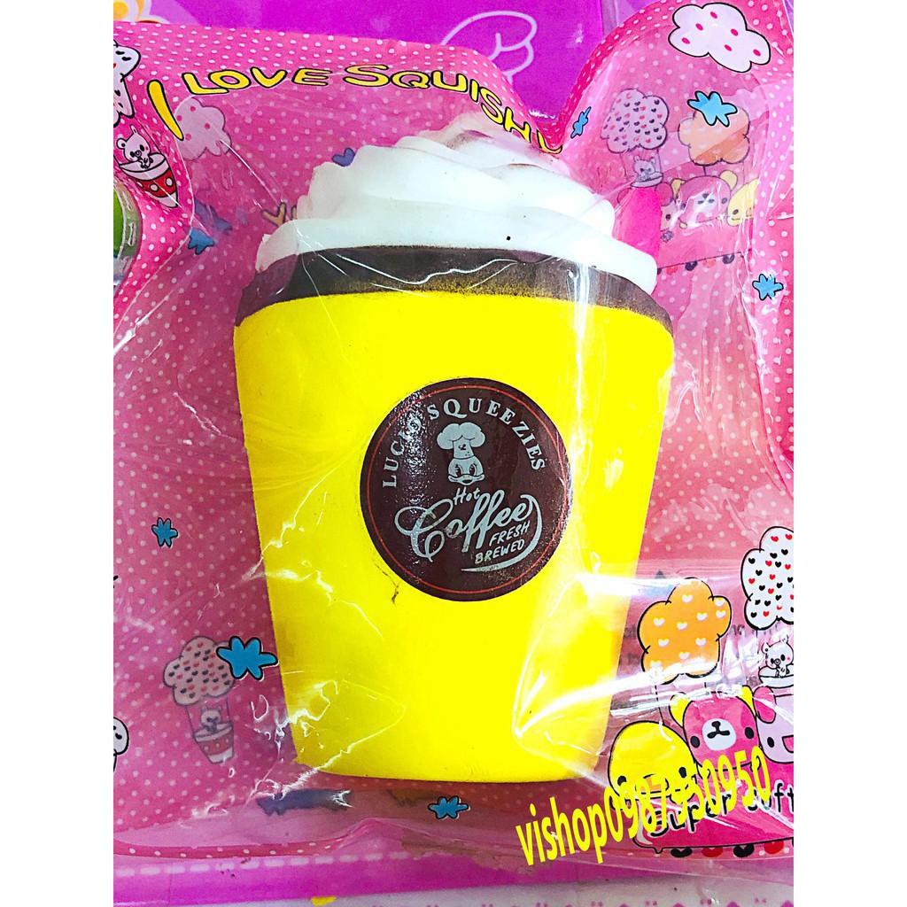 SQUISHY TRÀ SỮA KEM LẠNH ỐNG HÚT