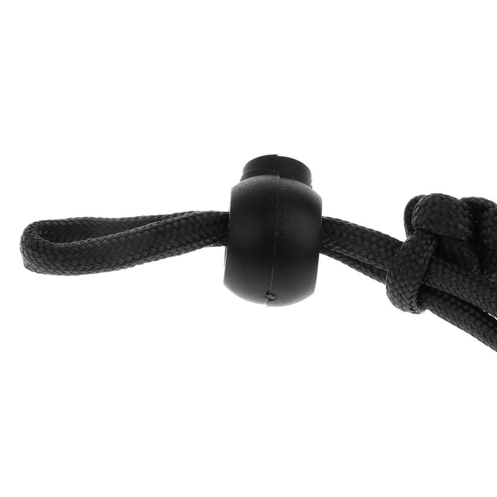 Black   Parachute   Cord   Paracord   Hand   Wrist   Strap   Lanyard   for   Key