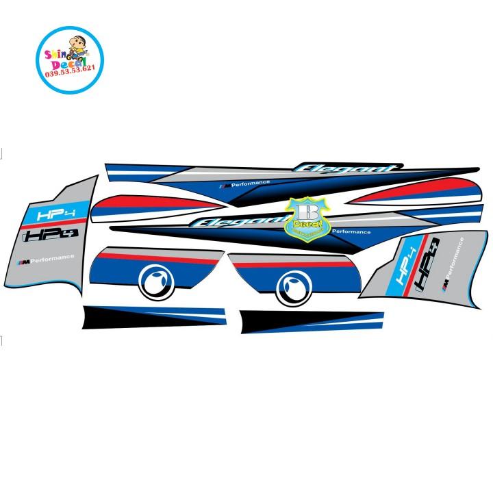 Tem rời elegant 50 2016 HP4 dán xe đen