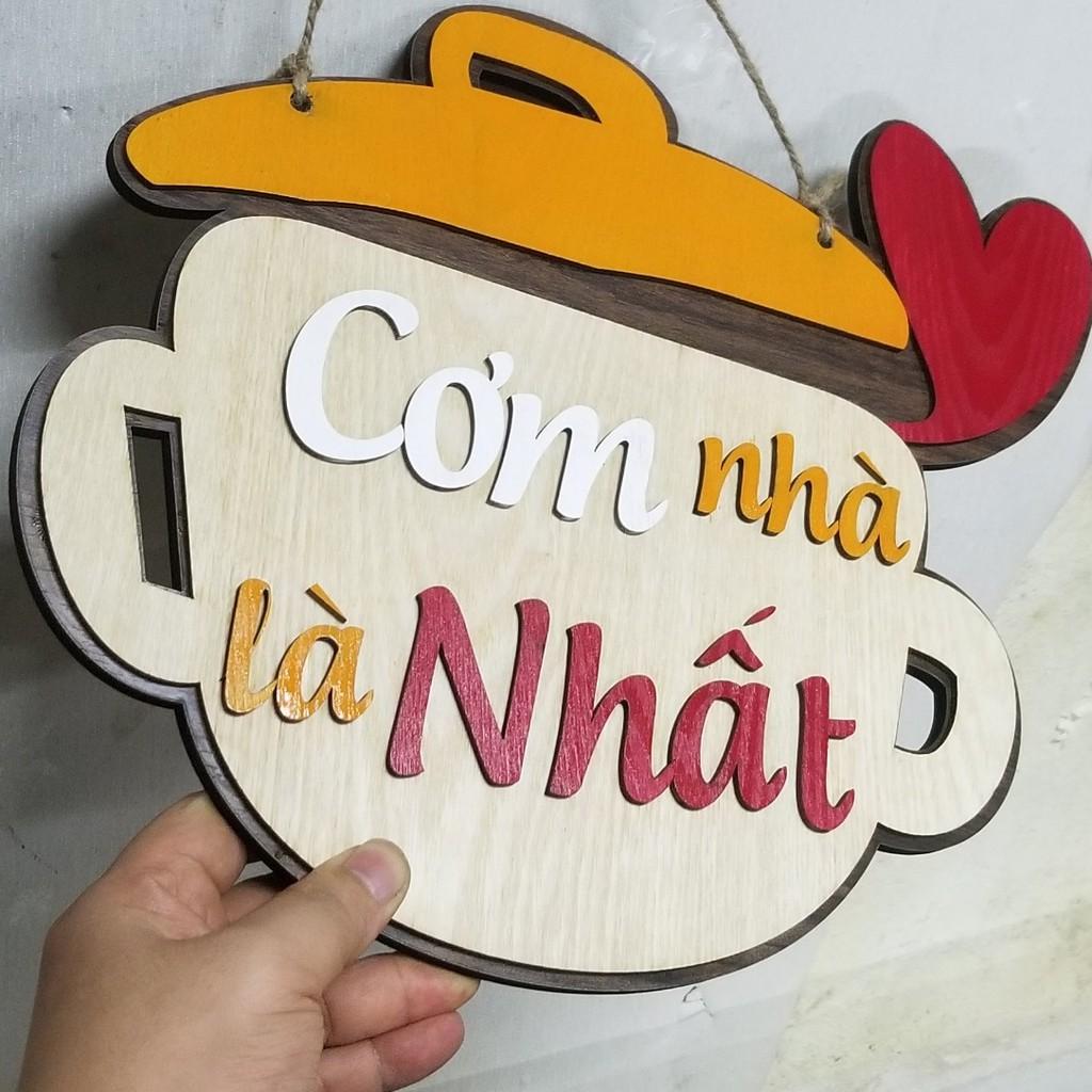 Bảng Gỗ Decor Cơm Nhà Là Nhất