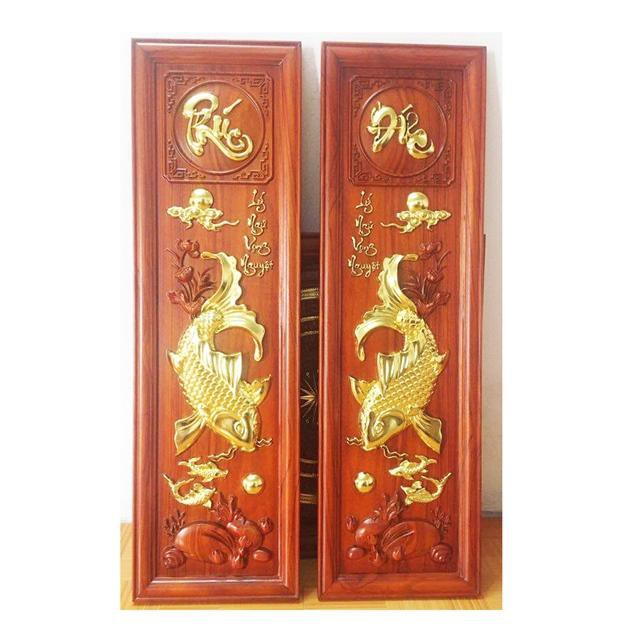 Tranh Lý Ngư Vọng Nguyệt cao 1met ngang 30