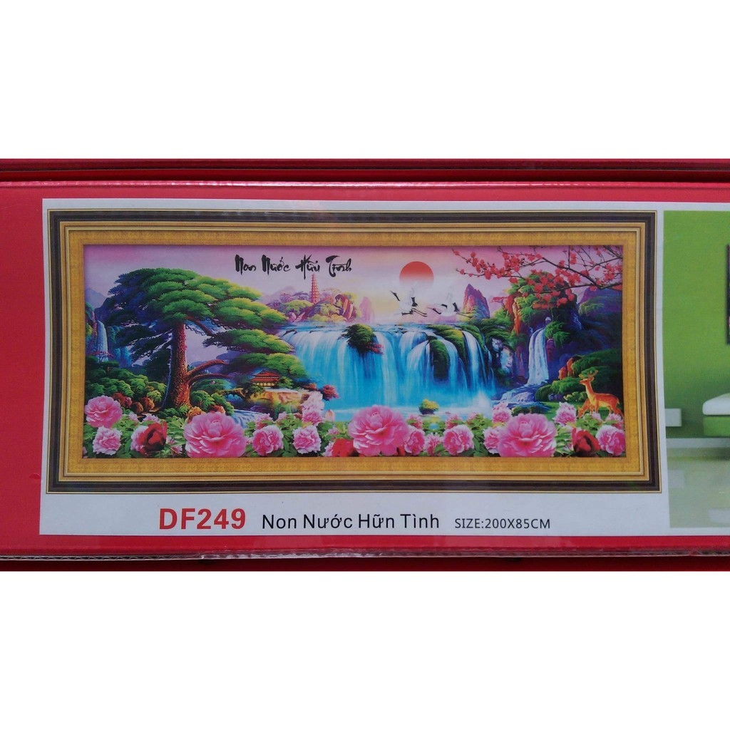 Tranh đính đá cao cấp Non Nước Hữu Tình chưa đính
