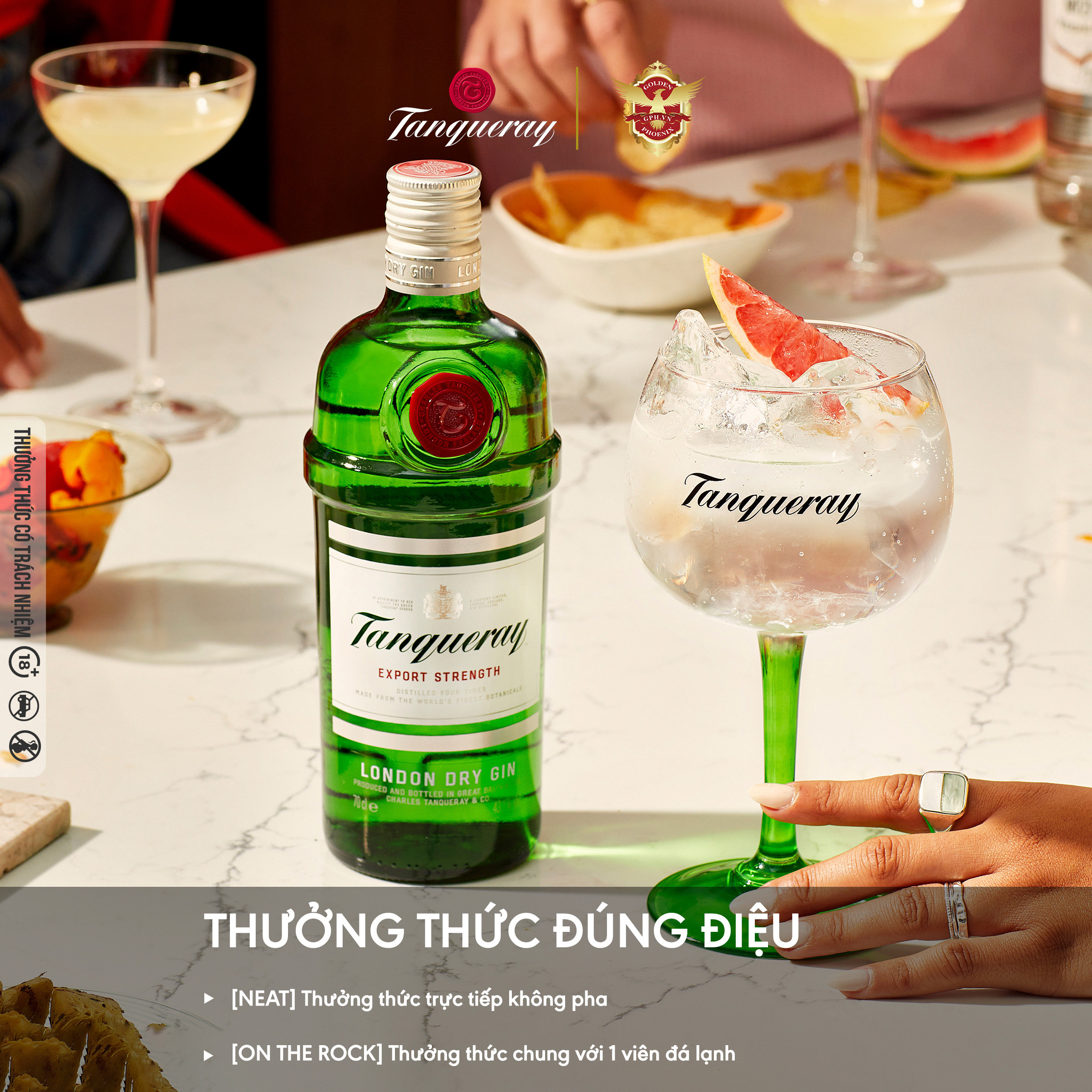 Rượu Tanqueray London Dry Gin 47.3% 750Ml - Rượu Gin Hương Vị Trái Cây, Hoa Cỏ [Không hộp]