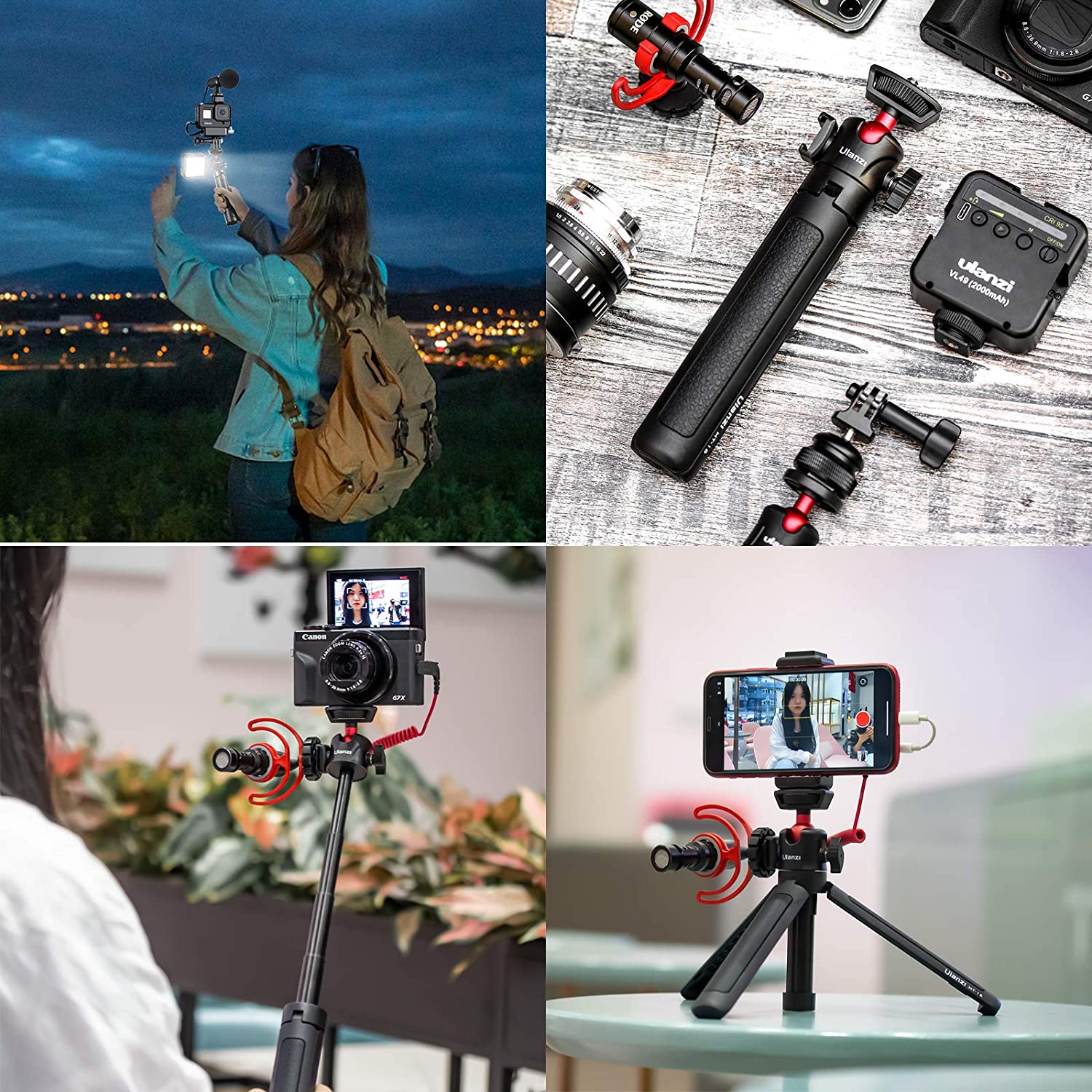 ULANZI MT-16 - HÀNG CHÍNH HÃNG - Chân Tripod tích hợp Ballhead xoay 360° dành cho Điện thoại &amp;amp; Máy ảnh