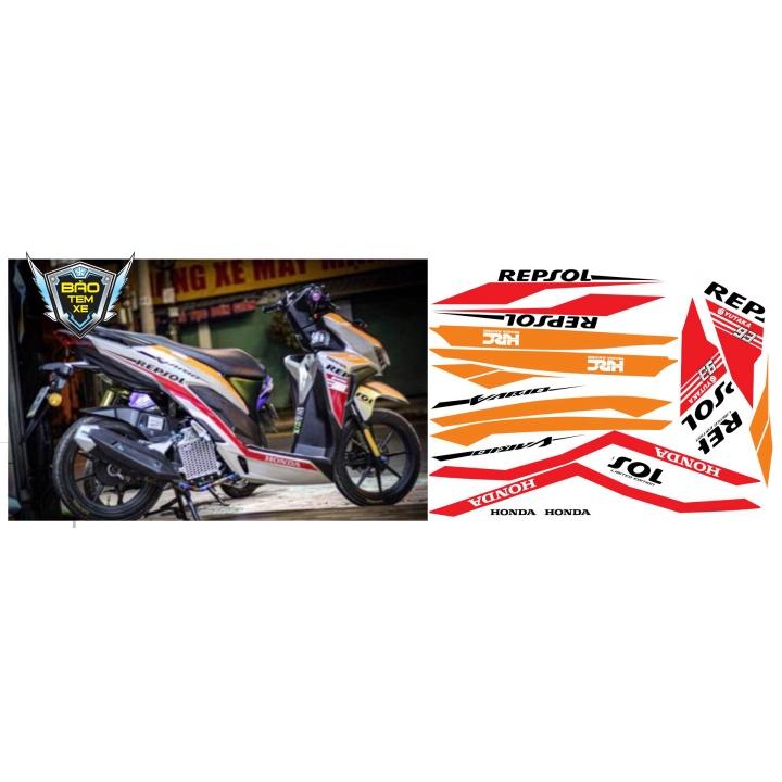 Tem rời dán xe vario 150 repsol dán xe trắng - Bi Decal