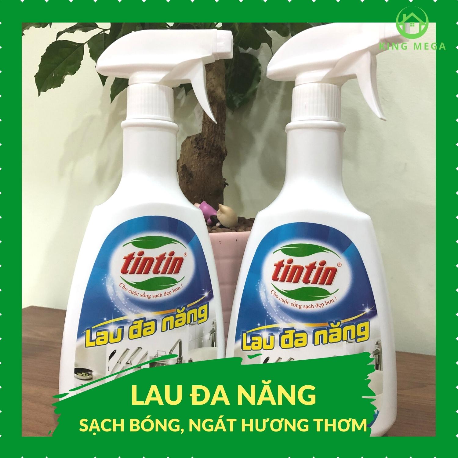 Nước lau bề mặt đa năng - Lau kính, lau bếp, lau bàn - Hương Chanh Thom Ngát - TinTin
