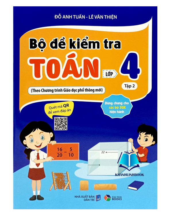 Sách - Combo Bộ Đề Kiểm Tra Toán Lớp 4 - Tập 1 + 2