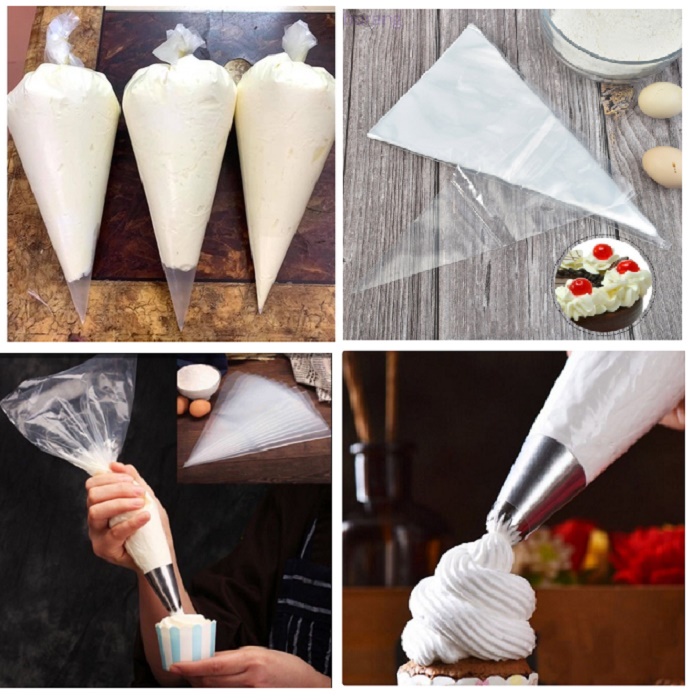 Set 10 túi tam giác nilon bắt bánh, bơm bột