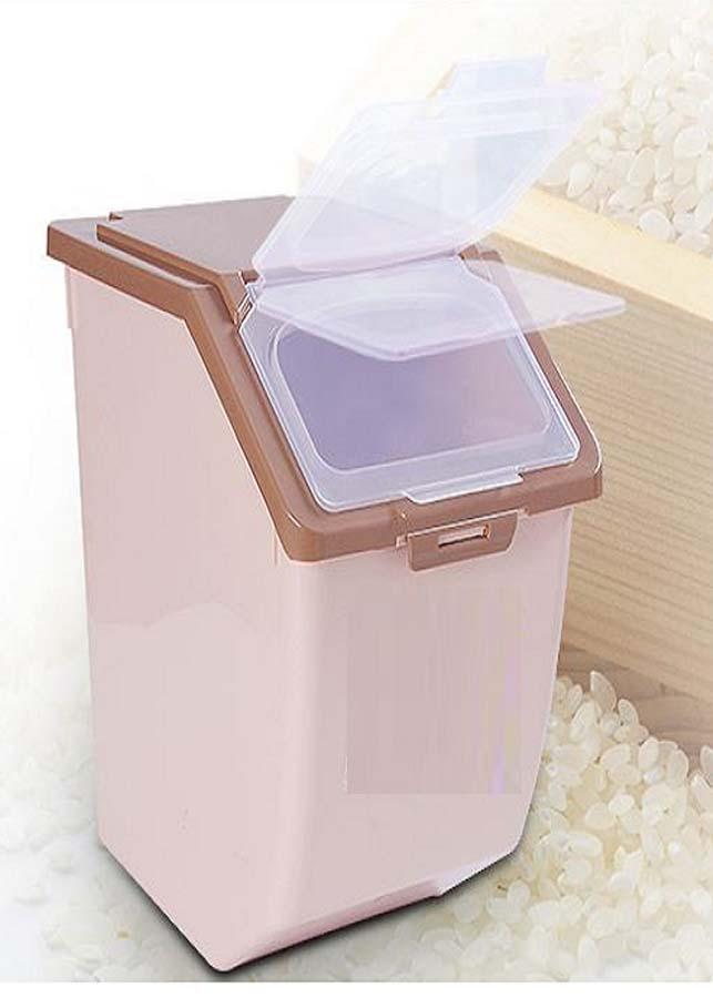 Thùng Đựng Gạo 15Kg Tiện Dụng Cho Nhà Bếp - Màu Ngẫu Nhiên - Hàng Loại 1