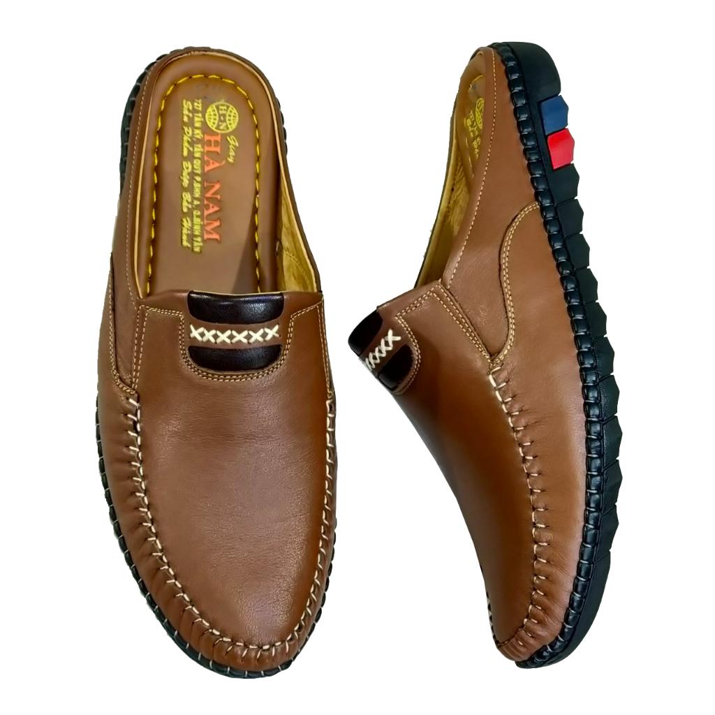 Dép Bít Mũi Nam HÀ NAM Da Bò Thật Cao Cấp GSB20140