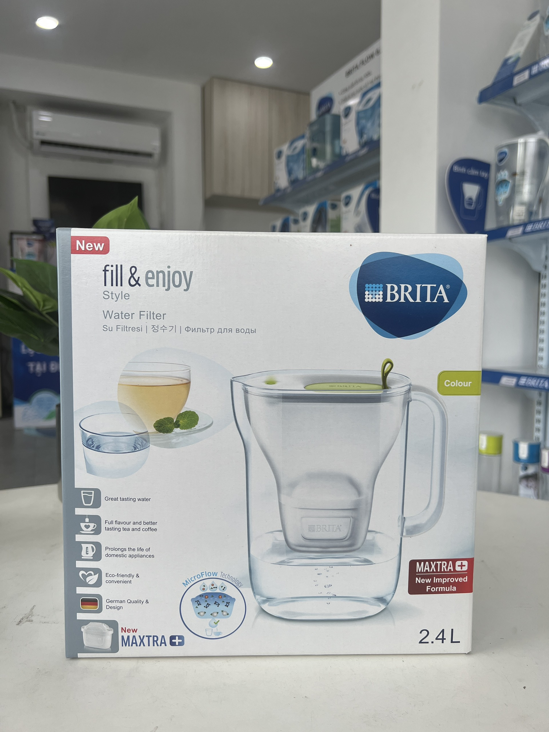 Bình Lọc Nước BRITA Style Lime - 2.4L (Kèm Maxtra Plus)