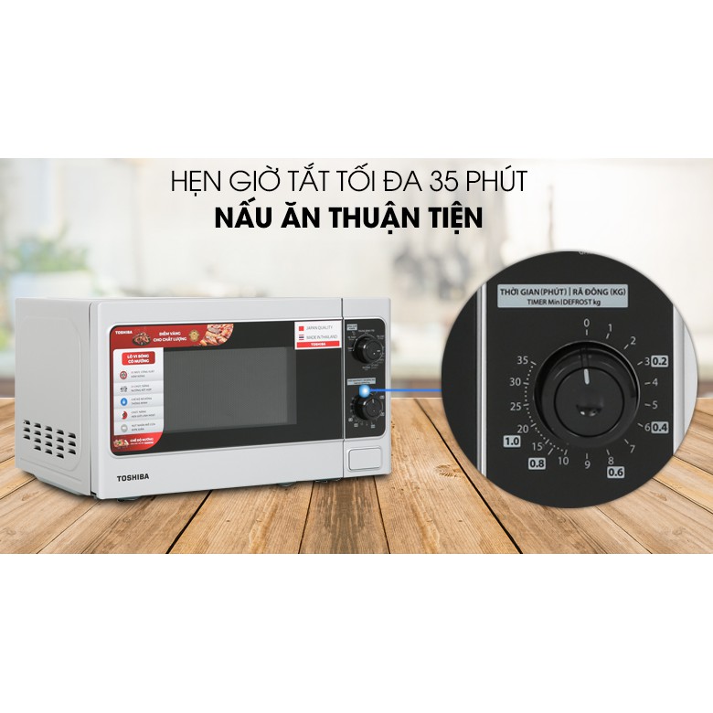 Lò vi sóng Toshiba ER-SGM20(S1)VN 20 lít - HÀNG CHÍNH HÃNG