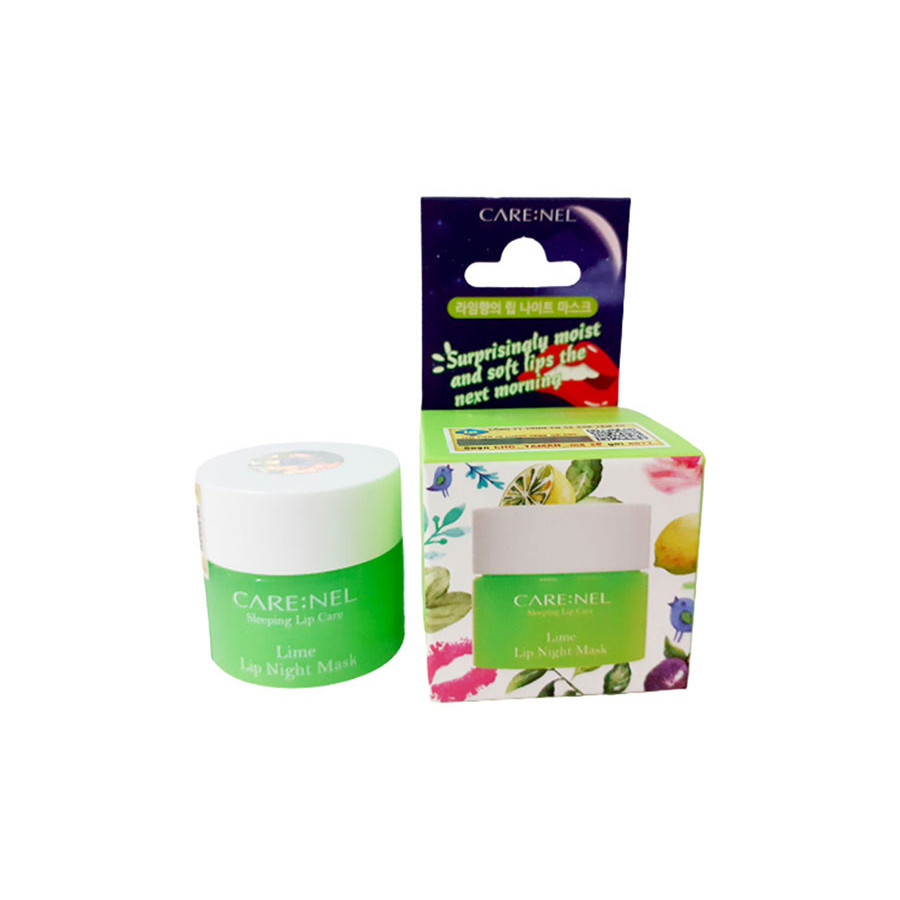 Mặt nạ ngủ môi Care:nel Lip Sleeping Mask Lime 5g dưỡng ẩm và tẩy tế bào chết hương chanh