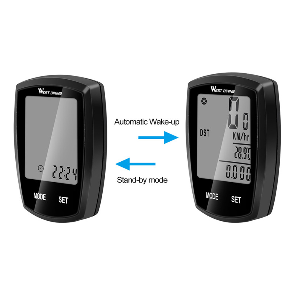 Đồng Hồ Điện Tử Không Dây Có Màn LCD Chống Nước Cho Xe Đạp MTB
