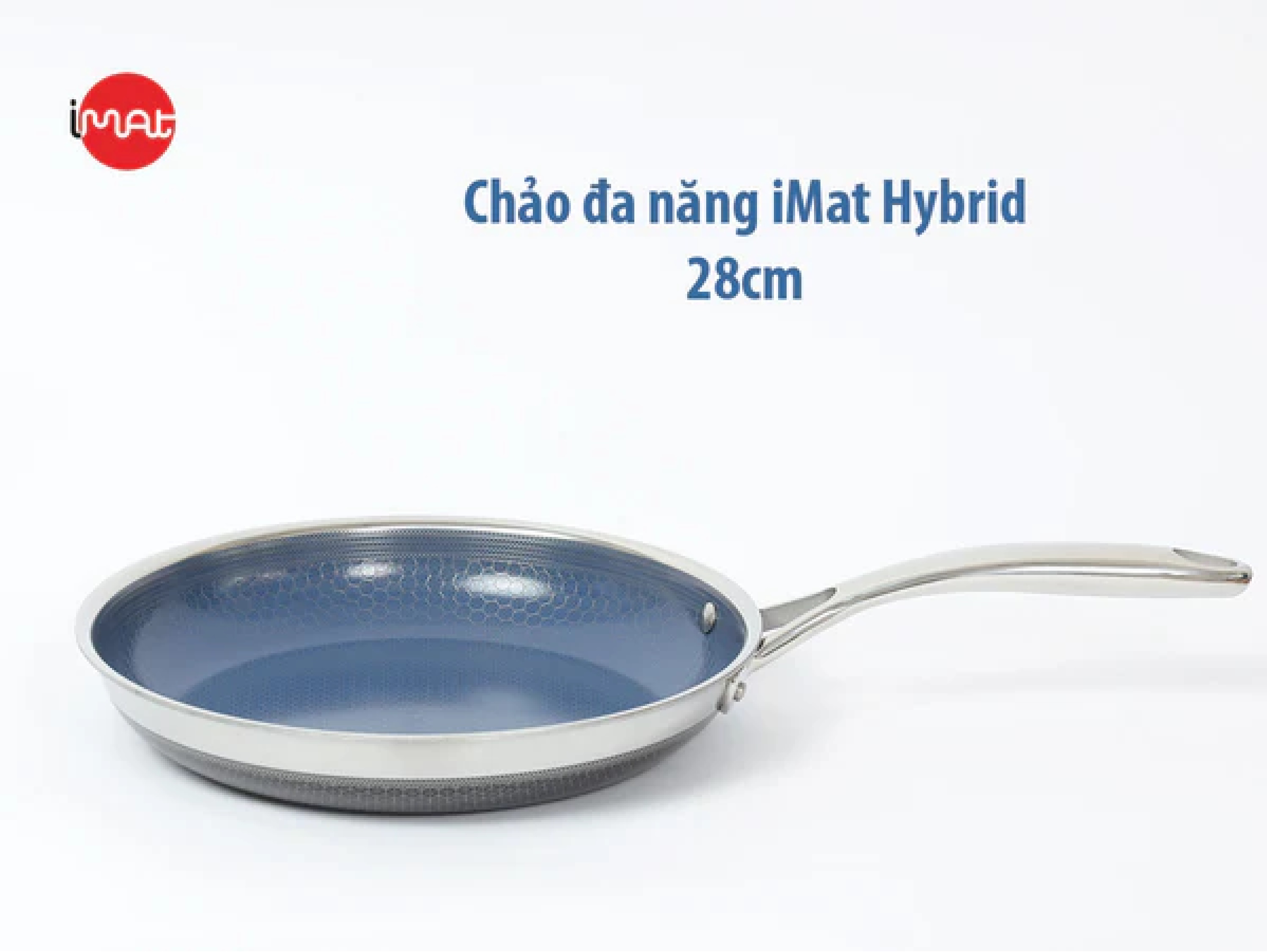 Chảo chiên iMat Hybrid lòng xanh