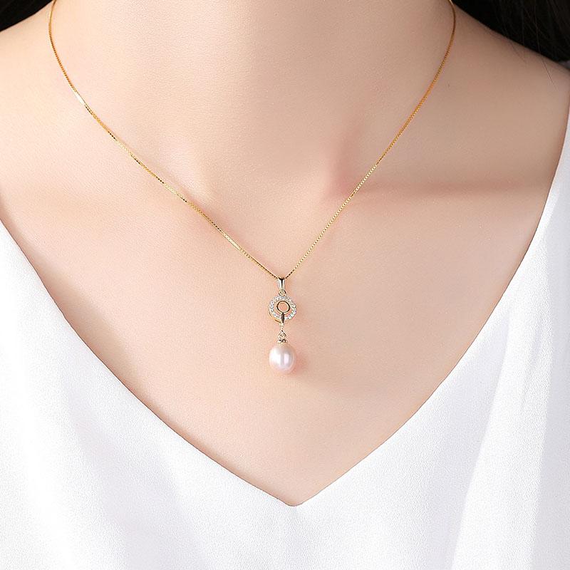 Dây Chuyền Ngọc Trai Cao Cấp DB2338 Cỡ Hạt 7x9 Bảo Ngọc Jewelry