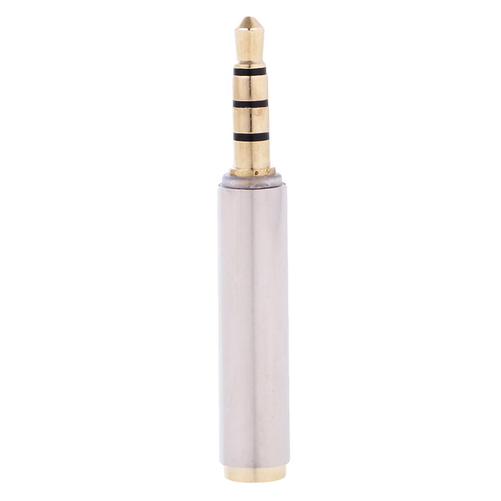 Gold Plated Stereo Audio Adapter 2.5mm Male to 3.5mm Female Jack for Headphone Microphone