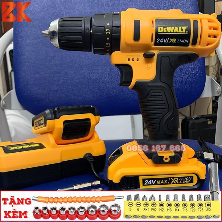 Máy khoan PIN Dewalt 24V 3 chức năng - Máy Khoan Có Búa, Máy Khoan Tường - Máy bắt vít 24V